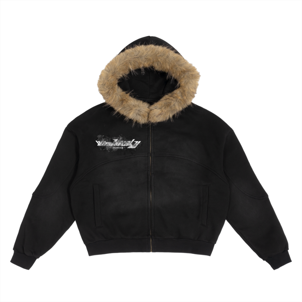 FAUX FUR CYBER HOODIE