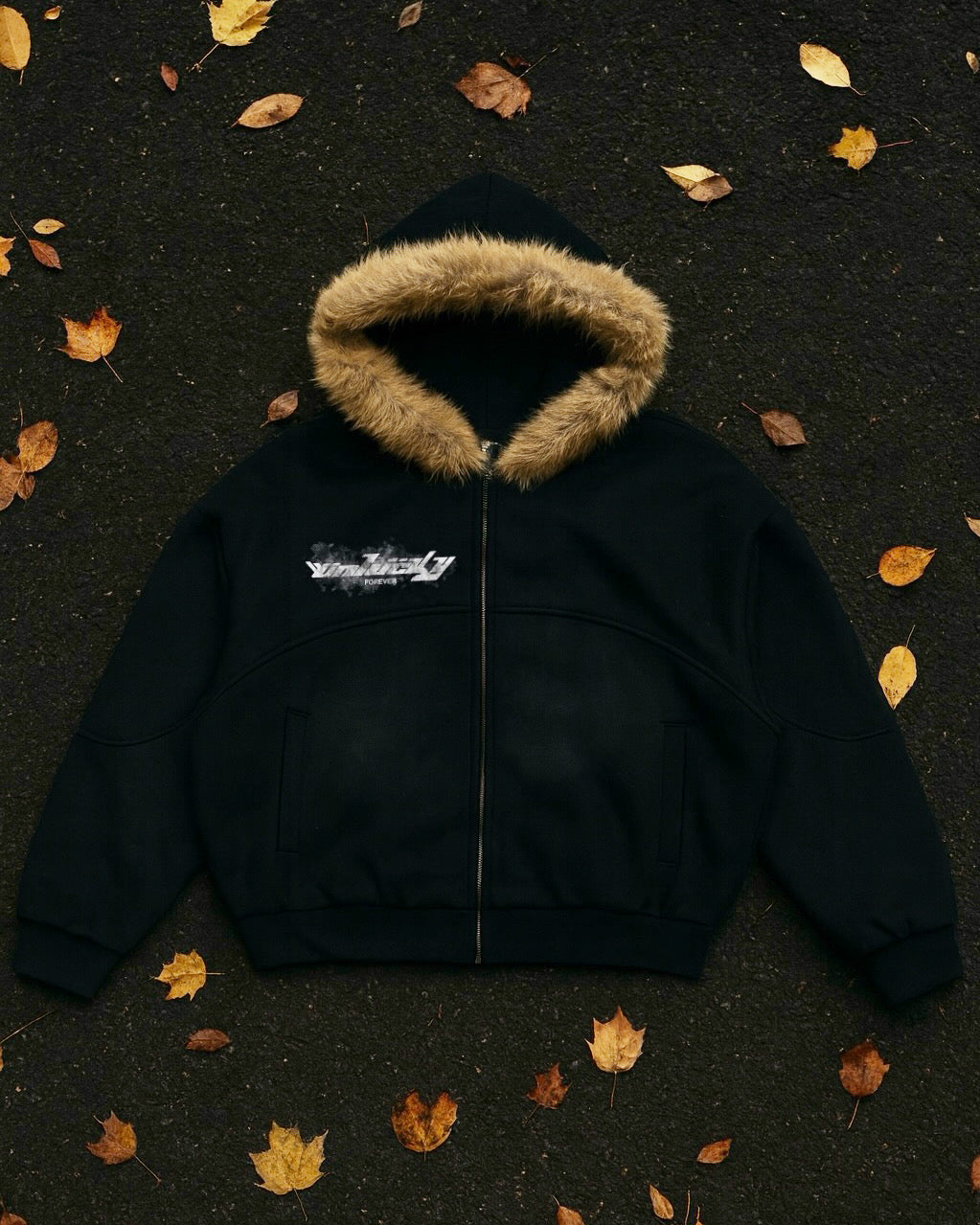FAUX FUR CYBER HOODIE