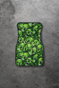 GREEN SKULLS FLOORMATS