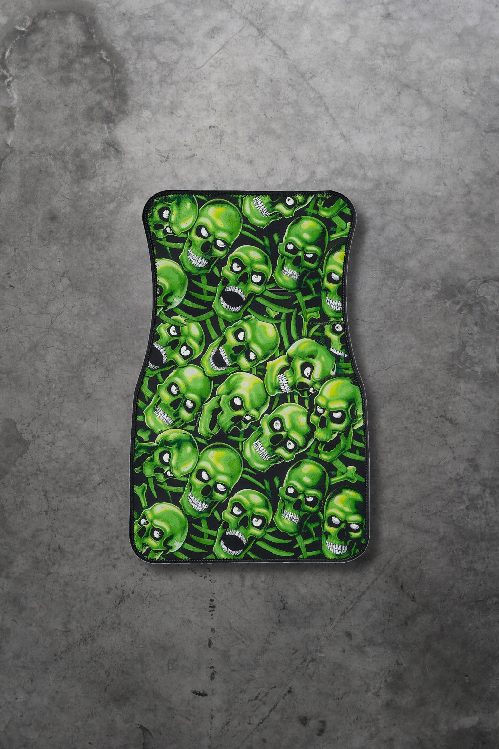 GREEN SKULLS FLOORMATS